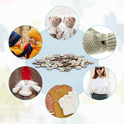 Пуговицы из натуральной оболочки 120 шт. BUTT-FG0001-13