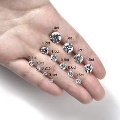 Блестящие круглые ограненные муассанитовые россыпи камней кабошоны&nbsp;RGLA-F081-01B