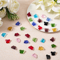 120шт 12 цвета прозрачные стеклянные бусины GLAA-LT0001-02