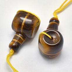 Натуральный тигр глаз 3 дыра гуру бисер G-K208-02-A-14