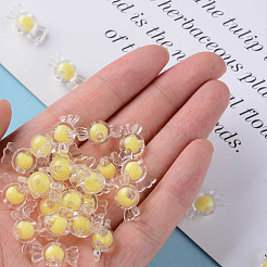 透明なアクリルビーズ  二層ビーズ  キャンディ  きいろ  9x17x8.5mm  穴：2mm  約960個/500g&nbsp;TACR-S152-03A-SS2105