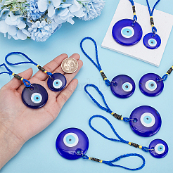 9 шт. 3 стиля ручной работы подвески-лэмпворк от сглаза украшение&nbsp;HJEW-WR00006