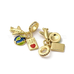 Латунь микропаве прозрачный кубический цирконий европейские подвески с подвесками KK-F903-11G