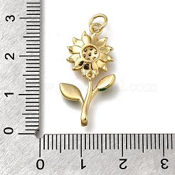 Латунные микропаве прозрачные подвески с фианитом ZIRC-I070-014G