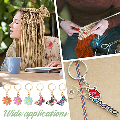 Подвесные маркеры петель из сплава эмали HJEW-AB00250