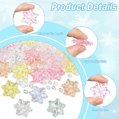 270pcs 4 Arten transparente Acrylperlen&nbsp;TACR-YW0003-37