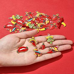 30шт 9 стиля подвески из сплава с эмалью FIND-FS0004-26