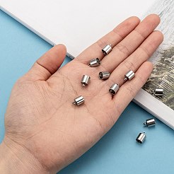 Anlaufgeschützte Kordelenden aus Edelstahl 304&nbsp;LS-STAS-E020-7