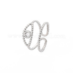 Устойчивая к потускнению нержавеющая сталь 304 с открытым кольцом-кабошоном STAS-S119-157P