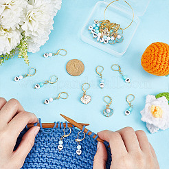 24 шт. сплав эмали кулон фиксирующие маркеры петель HJEW-HY00116