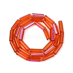 Chapelets de perles en verre transparent électrolytique&nbsp;EGLA-Q132-02A-E02