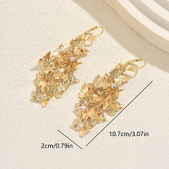 Серьги-кольца с кисточками из латуни&nbsp;OF5161-2