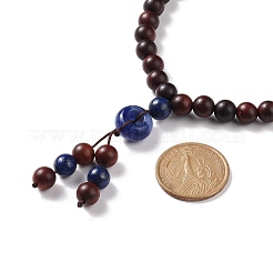 Collane di perle di legno e lapislazzuli&nbsp;NJEW-JN04134