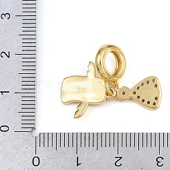 Латунные микро-паве прозрачные кубические цирконии 100 доллар европейские подвески-шармы KK-I352-17G