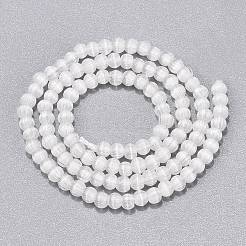 Colliers de perles en verre imitation œil de chat&nbsp;GLAA-N075-01A-12