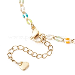 Изготовление браслета-цепочки из латуни толщиной 3 мм с цветной эмалью&nbsp;AJEW-JB01429