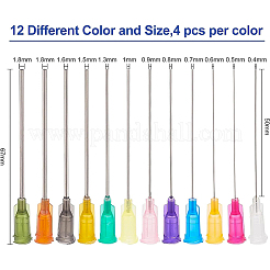 48 шт. 12 пластиковых наконечника для дозирования жидкости с тупыми иглами TOOL-BC0001-24