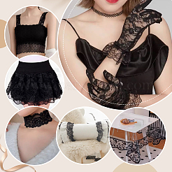 10 м нейлоновая кружевная лента с цветочным узором&nbsp;OCOR-GA0002-30A