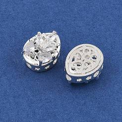 Стойки обшивки латунь микро проложить кубического циркония бусы&nbsp;KK-F879-13S