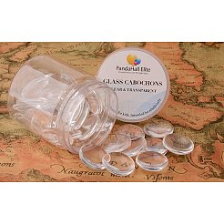 20 мм плоские задние очищенные стеклянные кабошоны прозрачные куполообразные плитки GGLA-PH0001-03A-B