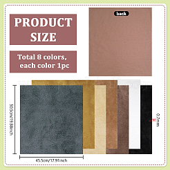 8 pièce de tissu polyester bicolore&nbsp;DIY-PH0038-53