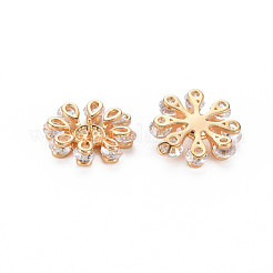 Латунная микропаве из прозрачного кубического циркония KK-S364-026