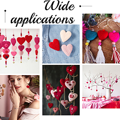 12шт. украшение для валяния из шерсти в форме сердца DIY-SC0030-14B