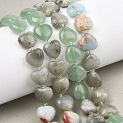 Colliers de perles en pierre shoushan synthétique à dégradé de couleurs&nbsp;G-B185-A05