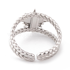 Открытые манжетные кольца из нержавеющей стали Sun 304 RJEW-G314-03P