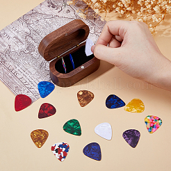 1 шт. 4-слотовые овальные деревянные коробки для хранения медиаторов с магнитной крышкой OBOX-DC0001-03B