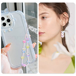 60pcs perles acryliques transparentes de placage uv&nbsp;MACR-TADJ0001-07