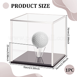Vetrina per palline da golf in acrilico trasparente quadrato&nbsp;ODIS-WH0099-18