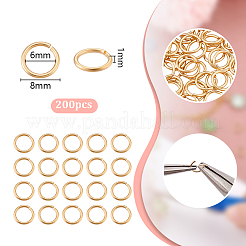 200 шт. стойка с покрытием из латуни открытые соединительные кольца KK-PH0011-55A