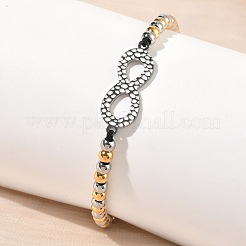 Bracelets à maillons infinis en acier inoxydable 304&nbsp;BJEW-F534-01GP-01