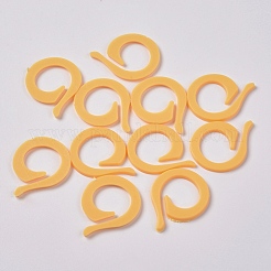 プラスチックカウントスプリットリング  ステッチマーカーリング  diy編み物ツール  オレンジ  27x21x1.5mm&nbsp;DIY-WH0152-24B-04