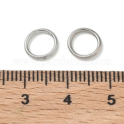 304ステンレススチールリンクリング  イレギュラーラウンドリング  変色しない  ステンレス鋼色  8x1mm  内径：5.6mm&nbsp;STAS-H235-10D-P