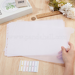 Пластиковые индексные листы-разделители для блокнотов с дисками&nbsp;AJEW-WH0270-720A