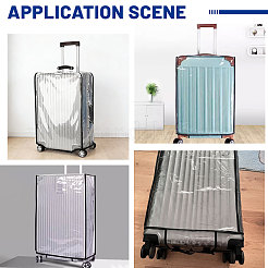 透明PVC荷物カバー  透明な旅行用スーツケースプロテクター  30インチのスーツケース用  透明  665x535x337mm&nbsp;AJEW-WH0485-02D