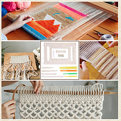 Disque de tressage en bois tissé&nbsp;DIY-WH0591-557C