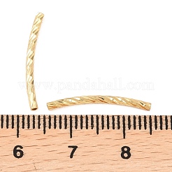 Латунные текстурированные изогнутые трубчатые бусины&nbsp;KK-H250-01B-G