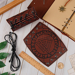 Регулируемый браслет из искусственной кожи с восковым шнуром AJEW-WH0165-38B