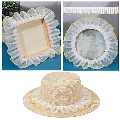 Кружевная отделка со складками из полиэстера SRIB-GF0001-31A