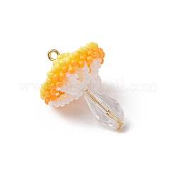 Подвески-грибы из стеклянных бусинок&nbsp;PALLOY-MZ00851-03