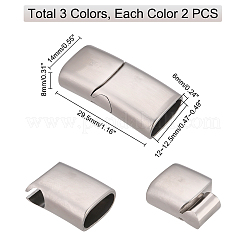 6 fermoir magnétique en acier inoxydable chirurgical 316&nbsp;STAS-DC0004-43