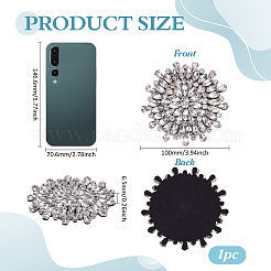 1 шт. украшения для обуви из цветочного стекла и страз&nbsp;AJEW-FG0005-01