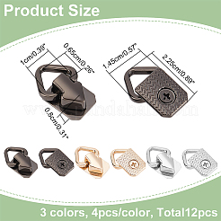 12 шт. 3-х цветные застежки-подвески в виде треугольных колец из сплава&nbsp;FIND-WR0007-49