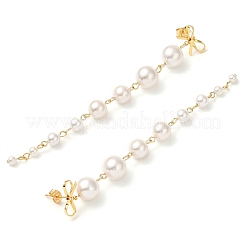 Orecchini rotondi con perle di conchiglia per donna&nbsp;EJEW-JE06195-02