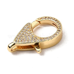 Застежки-клешни из прозрачной латуни с кубическим цирконием&nbsp;LS-KK-Z078-49C-G