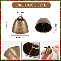Подвески в виде железных колокольчиков в тибетском стиле FIND-WH0034-22AB