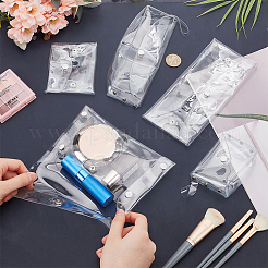 5 шт. 5 стиля прямоугольные прозрачные ПВХ косметички&nbsp;AJEW-FG0004-33
